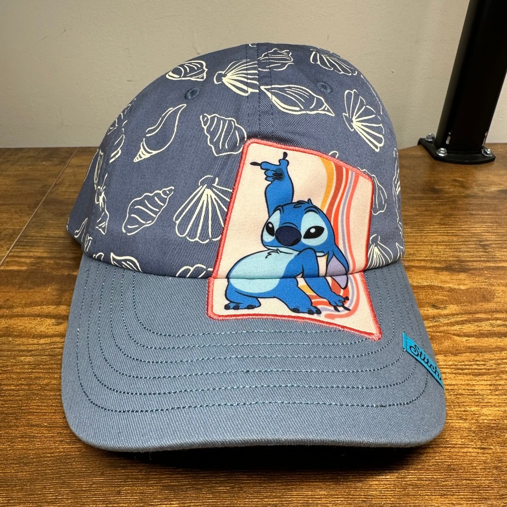 Disney Lilo & Stitch Blue Seashell Print Snapback Baseball Hat SHA24911